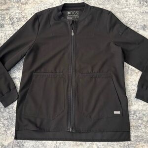 Figs Classic Black Lightweight Jacket